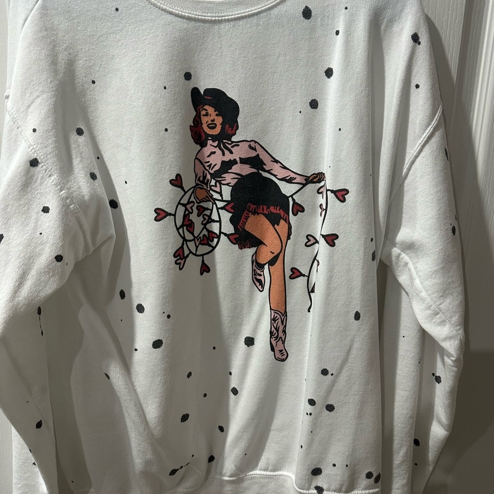 Women's White Graphic Sweatshirt
